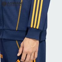 adidas India Cricket Travel Upper/Full Zip Jacket, Mens Player Edition 2025, Navy/Orange