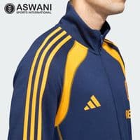 adidas India Cricket Travel Upper/Full Zip Jacket, Mens Player Edition 2025, Navy/Orange