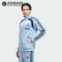 adidas India Cricket Travel Upper/Full Zip Jacket, Mens Player Edition 2026, Glow Blue