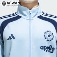 adidas India Cricket Travel Upper/Full Zip Jacket, Mens Player Edition 2026, Glow Blue