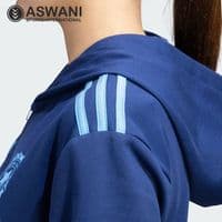 adidas India Cricket Travel Upper/Hooded Jacket, Womens Player Edition 2025, Blue