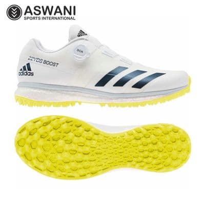 Adidas SL22 Boost Rubber Sole Cricket Shoes, Acid Yellow