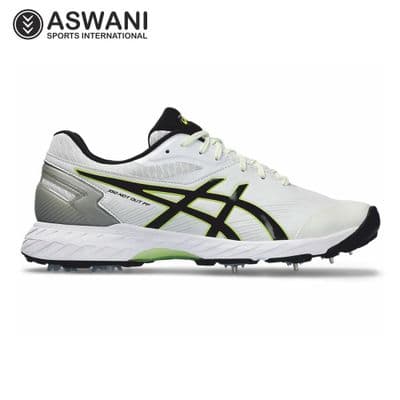 Asics Gel 350 Not Out FF Cricket Shoes, White/Black