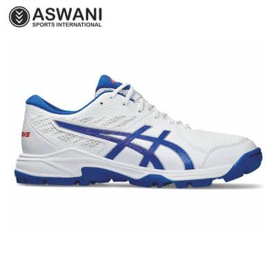 Asics Gel Peake 2 Rubber Sole Cricket Shoes, White/Tuna Blue