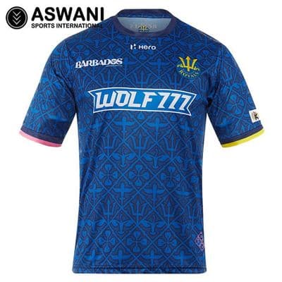 Barbados Royals Match Jersey, CPL Replica Edition Shirt 2021, Short Sleeve, ADULT
