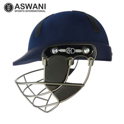C&D Albion Z Cricket Helmet, Titanium Grill, Navy
