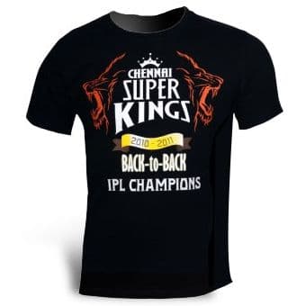 Chennai Super Kings CSK Official IPL Back-2-Back Champions Womens T-Shirt