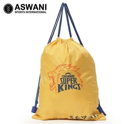 Chennai Super Kings CSK Official IPL Gym Sack/Sling Bag, Yellow