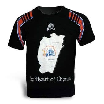 Chennai Super Kings CSK Official IPL Heart of Chennai Mens T-Shirt