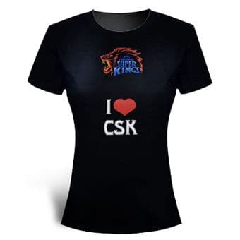 Chennai Super Kings CSK Official IPL - I Love CSK - Womens T-Shirt