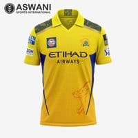 Chennai Super Kings Match Jersey, CSK Kids DHONI Player Edition Shirt, Tata IPL 2025