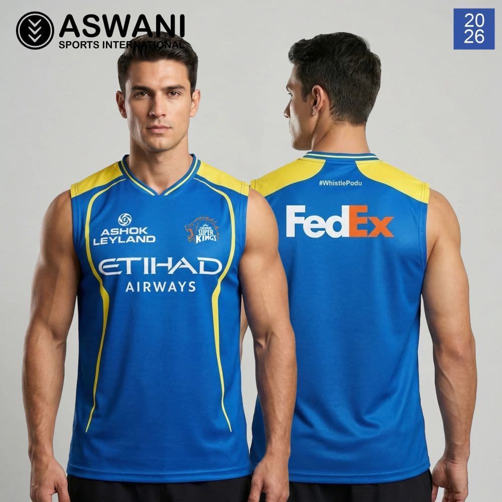 Chennai Super Kings Training Singlet CSK Mens Vest Tata IPL 2026