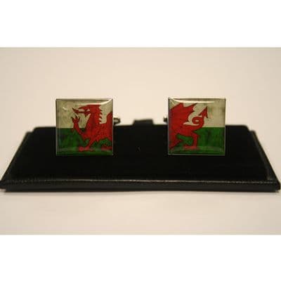 Cufflinks - Distressed Wales Flag