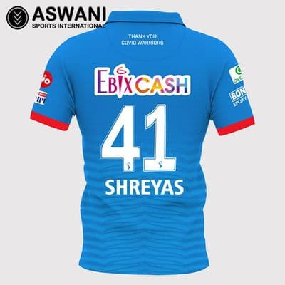 Delhi Capitals Match Jersey, DC SHREYAS Replica Shirt, Dream11 IPL 2020