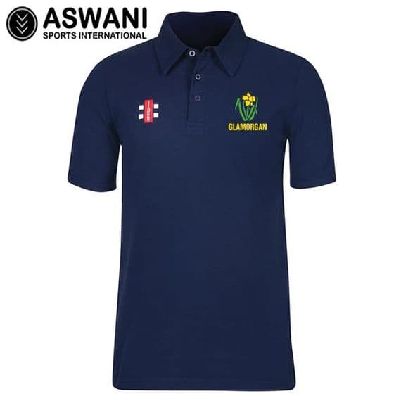 Glamorgan Cricket Gray Nicolls Kids Premier Polo Shirt, Navy
