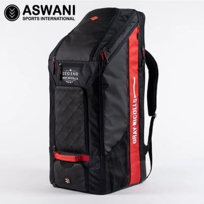 Gray Nicolls Legend 1.1 Cricket Duffle Kit Bag, Black/Red
