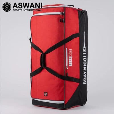 Gray Nicolls Team 350 Cricket Wheelie Kit Bag, Red/Black