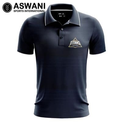 Gujarat Titans Elite Polo, Official Tata IPL Shirt, Navy