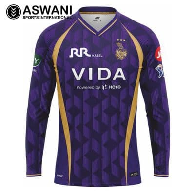 Kolkata Knight Riders Match Jersey, KKR Mens Player Edition Shirt Long Sleeve, Tata IPL 2026