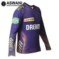 Kolkata Knight Riders Match Jersey, KKR Mens Player Edition Shirt, Tata IPL 2024, Long Sleeve