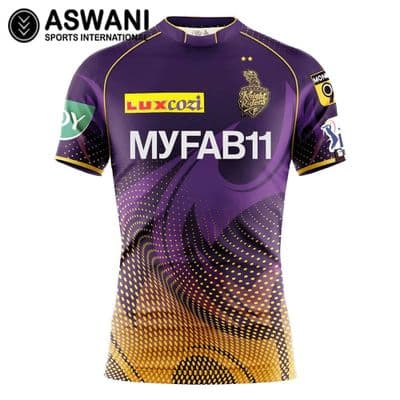 Kolkata Knight Riders Match Jersey, KKR Replica Edition Shirt, Tata IPL 2023