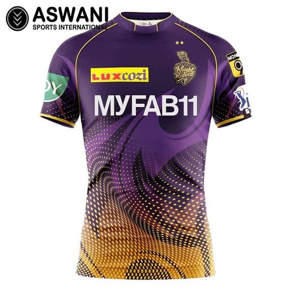 Kolkata Knight Riders Match Jersey, KKR Replica Edition Shirt, Tata IPL 2023