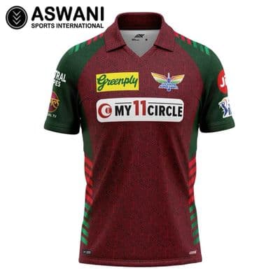 Lucknow Super Giants Match Jersey, LSG Mohun Bagan Mens Player Edition Shirt, Tata IPL 2024