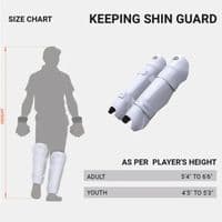 Moonwalkr Cricket Wicket Keeping Shin Pads, White