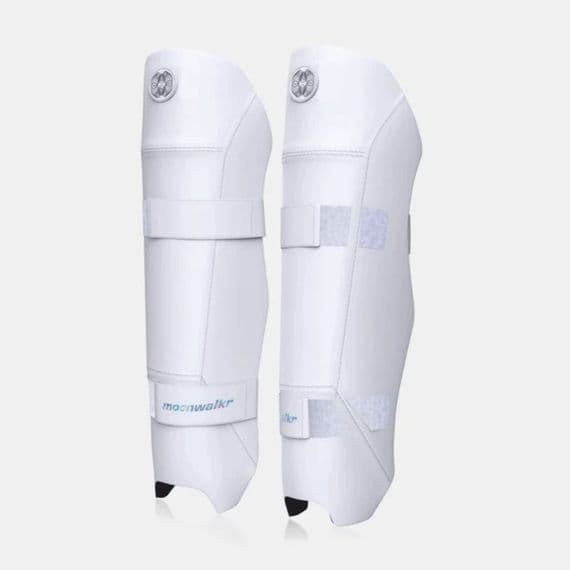 Moonwalkr Cricket Wicket Keeping Shin Pads, White