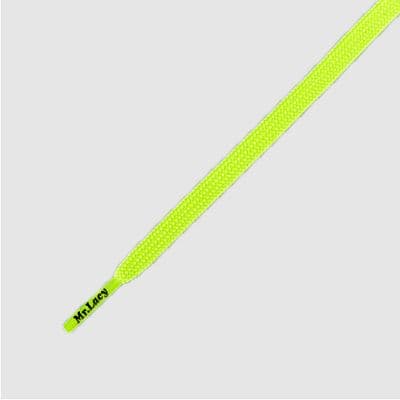 Mr Lacy Runnies Flat Shoelaces (Neon Lime Yellow)
