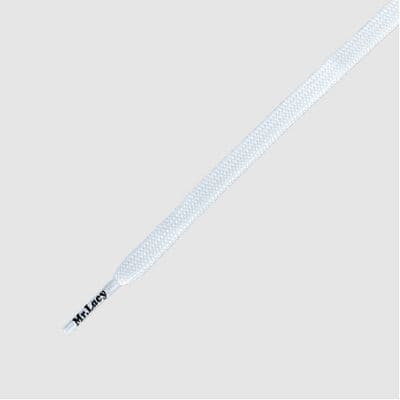 Mr Lacy Runnies Flat Shoelaces (White)