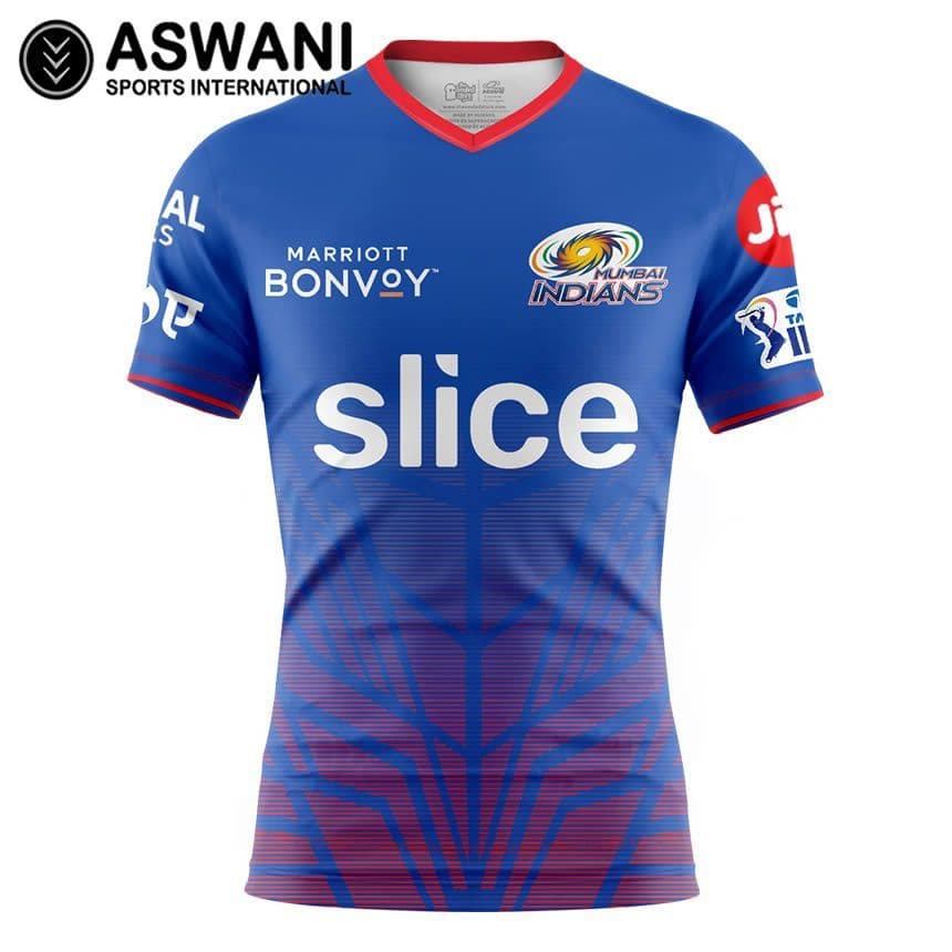 Mumbai Indians Training Jersey MI Mens Practice Shirt Tata IPL 2022