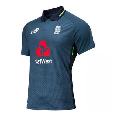 New Balance ECB England Cricket Jersey / Shirt, Kids ODI One Day 2018/19