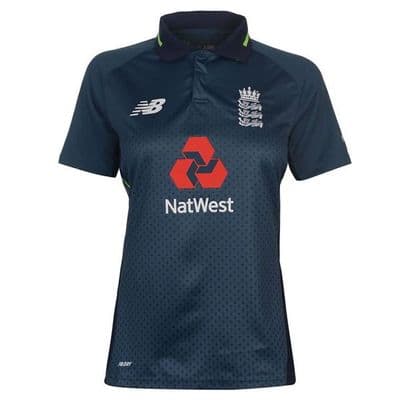 New Balance ECB England Cricket Jersey / Shirt, Womens ODI One Day 2018/19