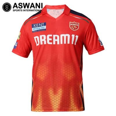 Punjab Kings Fan Jersey, PBKS Kids Replica Edition Shirt, Tata IPL 2024