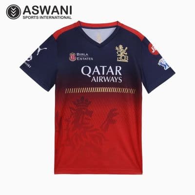 Royal Challengers Bangalore Match Jersey, RCB Kids Replica Edition Shirt, Tata IPL 2025