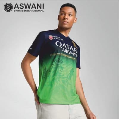 Royal Challengers Bangalore Match Jersey, RCB Mens Replica Edition Shirt Green, Tata IPL 2025