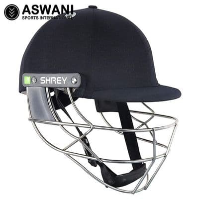 Shrey Koroyd Cricket Helmet, Stainless Steel Grill, Navy