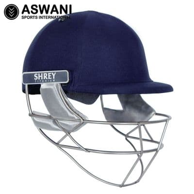 Shrey Pro Guard Cricket Helmet, Titanium Grill, Navy