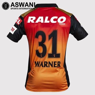 Sunrisers Hyderabad Match Jersey, SRH WARNER Replica Edition Shirt, Dream11 IPL 2020
