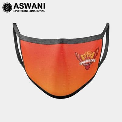 Sunrisers Hyderabad Official IPL Reusable Face Mask / Covering, Set of 3