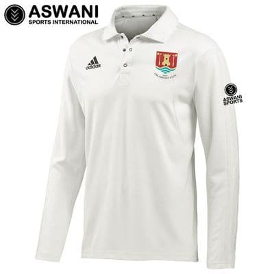 Usk Cricket Club Adidas Elite Playing Shirt, Long Sleeve, Adult