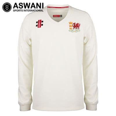 Wales Seniors Cricket ECB County Championship Playing Sweater, Long Sleeve