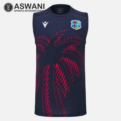 West Indies Cricket Training Vest, Mens Windies Player Edition Sleeveless Shirt 2025-2026