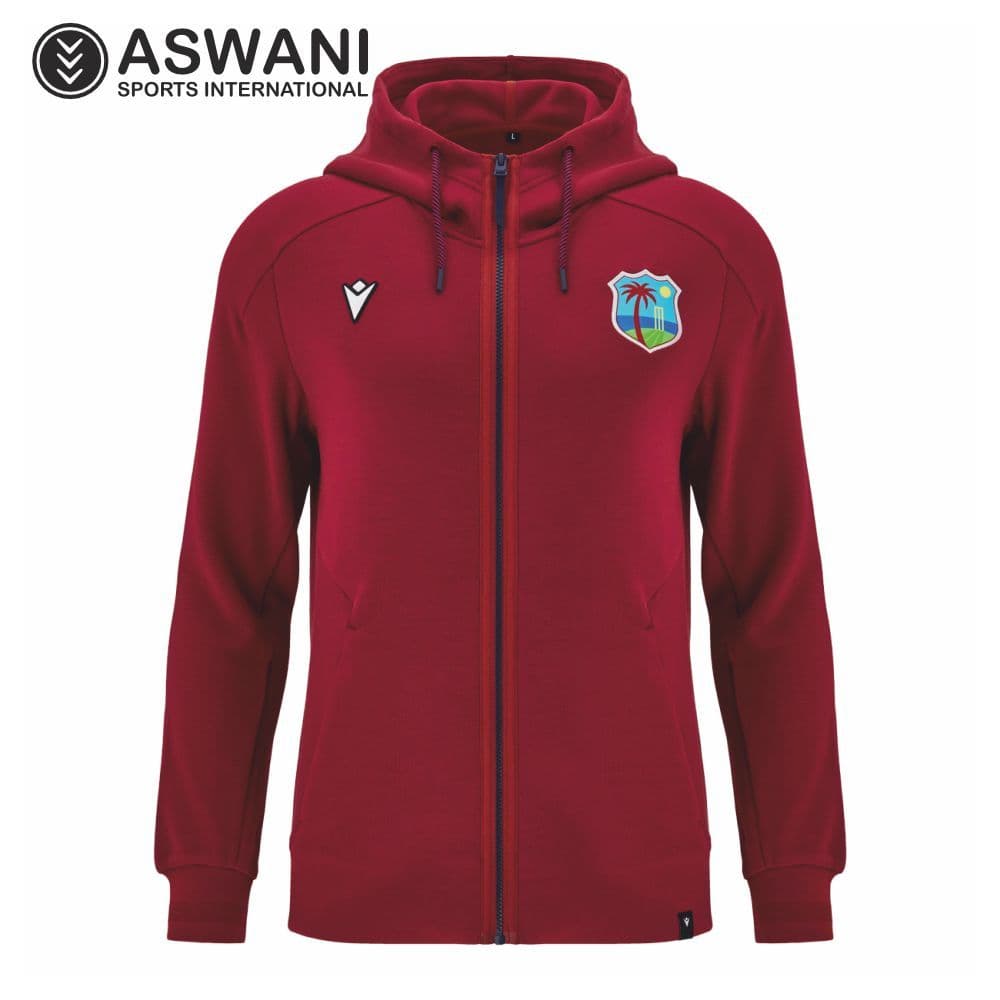 West Indies Cricket Travel Hoodie Full Zip Windies Player Edition