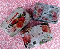 Boite souvenir +savon à la rose
