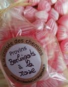 Bonbons berlingots aromatisés à la rose