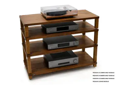 Atacama Apollo Podium 10 Dark Oak HiFi Rack