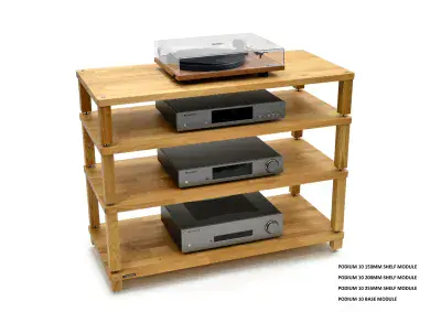 Atacama Apollo Podium 10 Natural Oak HiFi Rack