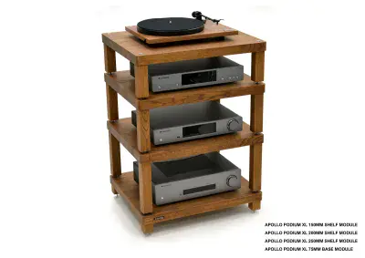 Atacama Apollo Podium 6 XL Dark Oak HiFi Rack